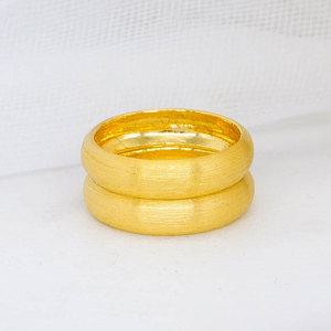 한국공인금거래소 순금 무광 리지 쌍가락지 24k 18.75g 5돈 금반지 선물 환갑 칠순 부모님 기념