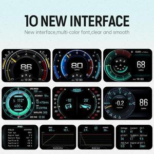 자동차 컴퓨터 속도계 경사계 LCD 디스플레이 액세서리 A700 게이지 GPS OBD MEMS-HUD 헤드업