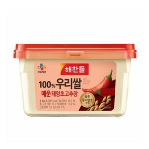 해찬들 우리쌀로만든 매운 태양초고추장 500g x 4