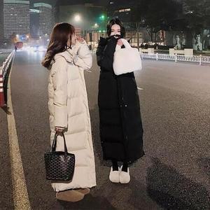 R4E여성 바람막이 점퍼 맥시 패딩 겨울 루즈핏 무릎까지 두툼한 젠3