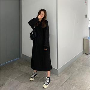 [OFM6O23S]루즈핏 골지 데일리 원피스 LL D133