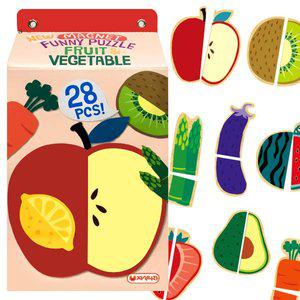 [자석나라]-NEW 자석 퍼니퍼즐 과일야채 28PCS