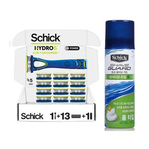 쉬크 하이드로5 그루머 면도기 세트(날13입+면도기), 1개 + 쉐이브가드 센서티브라임 폼, 60ml, 1개