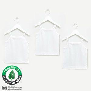 [보리보리/모이모이깜피]모이모이 유니프랜드 부드러운 촉감 오가닉 끈소매 런닝 ( 3매입)