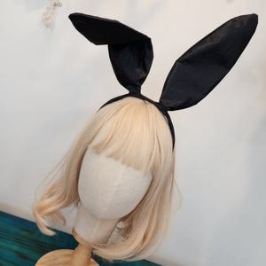 블랙 와이어 토끼 머리띠 동물 바니 파티 이벤트 토끼귀 헤어밴드