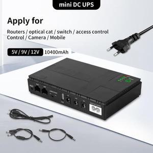 DC 미니 UPS 무정전 전원 공급 장치 라우터, 멀티 포트, POE 광학 모뎀 모바일 스위치, 10400mah 백업 5V,