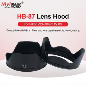 완벽호환 HB-87 카메라 렌즈 후드 섀도우 니콘 Z 24-70mm f/2.8 S 라이트 82mm 필터 크기와 호환  플라스틱