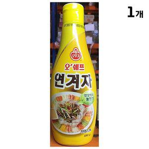 오뚜기 연겨자 480g 튜브형 다용도 액상소스 조미료 가정용 업소용 향신료