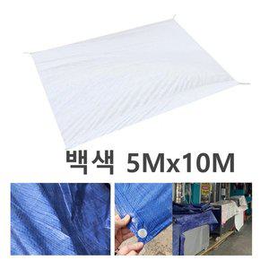 [기타]캠핑장 간이수영장 바닥깔개 흰색 천막 5x10 자재적재 차단 창고