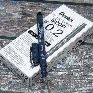 포인 스케치 드로잉펜 펜텔 너 0.2mm 12자루 캘리그라피펜 일러스트펜 데코 피그마망가세트
