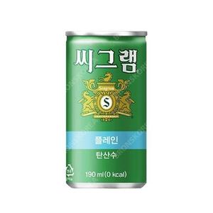 씨그램 플레인 190ml X 30캔 탄산수 에이드 페트 캔음료