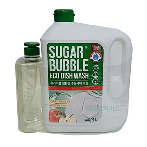 슈가버블 주방세제 4.0L + 940ml 친환경 퐁퐁 애플향