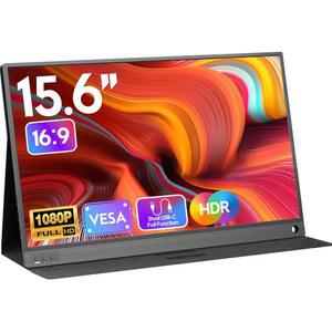 ZSCMALS 휴대용 모니터, 15.6인치 1080P 노트북 확장 1000:1 100% SRGB USB C HDMI 스피커 포함 HDR 여행용 스마트 PS5/4 XBOX 호환용 스위치