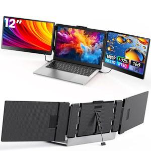 FAGOMFER 노트북 화면 익스텐더, 12 U2019 U2019 트리플 모니터 익스텐더 울트라 슬림 1080P FHD IPS 휴대용 모니터, 스탠드가 MAC WINDOWS LINUX 스위치 PS4와 호환됨 /5