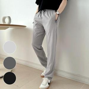 편한 바지 남자 데일리 팬츠 일자 밴딩 등산바지 (3f5wd)