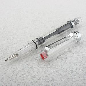 피스톤 만년필 투명 잉크 선물 펜 구부러진 곡선 10mm 펜촉 만년필 학교 사무실 비즈니스 용품 문구