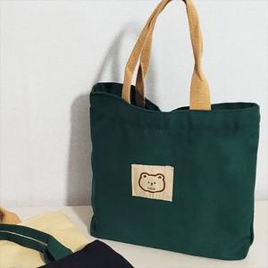 지퍼 큐티 에코백 곰돌이 3컬러 캔버스백