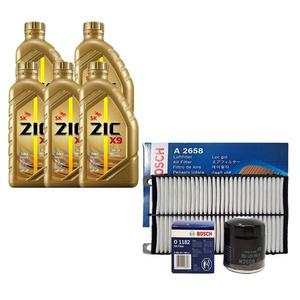 SK지크 LF소나타 2.4 가솔린 지크 X9 LS 5W30 5L 엔진오일+필터 세트 1182-2658