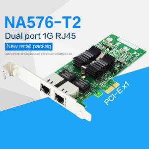 FANMI 듀얼 포트 기가비트 이더넷 네트워크 카드 유선 LAN 어댑터 컨트롤러 82576 EB/GB PCI-E X1 10 100 1