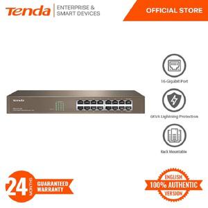 Tenda 기가비트 이더넷 스위치 16 포트 6KVA 번개 보호 랙 마운트 TEG1016D v6