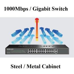 네트워크 스위치 스틸 데스크탑 이더넷 CCTV 카메라 2 포트 1000Mbps 24 100Mbps 26