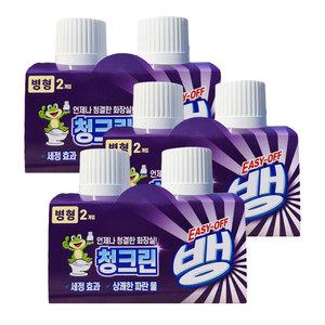 이지오프뱅 청크린 병형 변기세정제 변기파란물 180g 6개