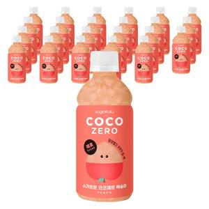 슈가로로 코코제로 음료수 당충전 복숭아 340ml 24개