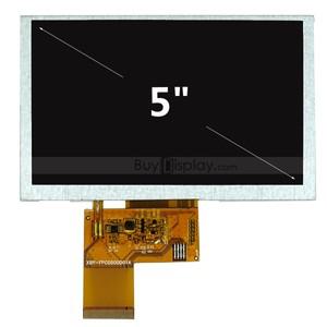 TFT LCD 디스플레이 모듈, MP4, GPS용 고해상도, WVGA 800x480, 5 인치