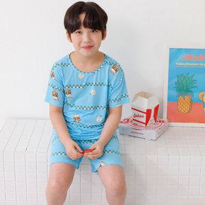 여름잠옷 남아 키즈 주니어 내의 나이스도그 쿨냉감 반팔 세트