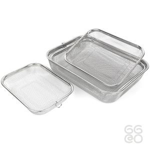 GGRO 국산 스텐 채반 사각 바구니 과일볼 싱크대채반