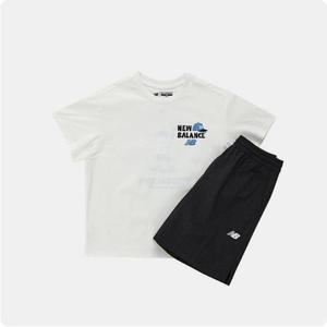 뉴발란스키즈 Baseball_패턴 반팔티 세트 NK9YE2501U_(10)White