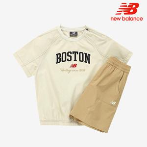 뉴발란스 키즈 홀 스트레치 셋업 NK9YE2505U-35 반팔티 _