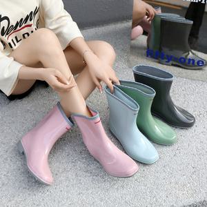 여성 소프트 라인 레인부츠 워커 장마 장화 부츠 (6color)