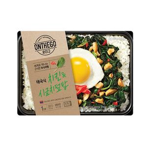 [장보기]아워홈 온더고 태국식 치킨 시금치 덮밥 320g, 1개