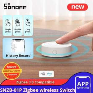 투야 스마트봇SONOFF SNZB-01P Zigbee 무선 스위치  버튼 액션 스마트 장면 지원 NSPanel Pro ZB Bridge 및