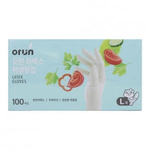 오런 라텍스 위생장갑 대 100매입