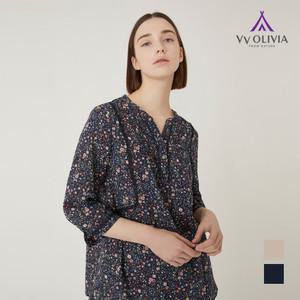 [비비올리비아] 플라워 프린트 블라우스_VVCNLYM3441
