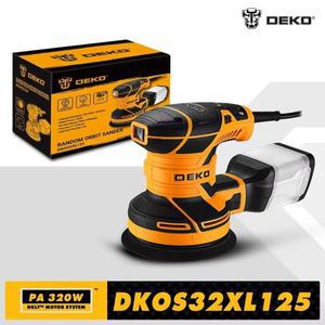 6인치광택기 DEKO DKOS32XL125 320W 속도 14000pm 무작위 궤도 샌더 홈 DIY 목수 강력한 먼지 수집 폴리 셔