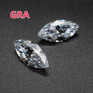 Marquise 모이사나이트 다이아몬드 원석 컷 DIY용 GRA 보석 포함 0 5ct 3ct DEF 색상 VVS1 Moissantie Stone