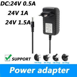 DC 24V 1500mA 1A 0.5A TV 충전기 1.5A 모바일 DVD 전원 어댑터 코드, 5.5x2.1MM 영국 플러그 AU