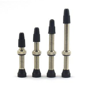 자전거 밸브 캡 튜브 뚜껑 마개 로드 바이크 튜브리스 황동 프레스타 타이어 밸브용 없음 40mm 44mm 60mm