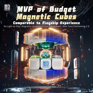 2023 MoYu 마그네틱 매직 스피드 큐브 스티커리스 전문 피젯 토이 RS3M V5 3X3 M Cubo Magico 퍼즐 리뉴얼