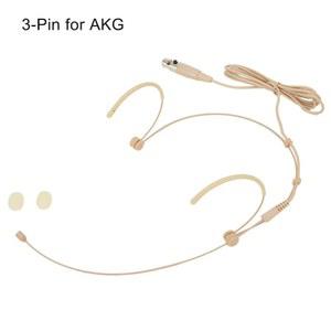방송용 강의용 노래방 마이크 베이지 헤드 웨어 더블 이어 후크 헤드셋 3.5mm 3 핀 4 XLR 플러그 강사 아이돌 무대