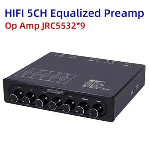 EQ500 HIFI 프리 앰프, 5 채널 EQ 톤 오디오 프로세싱 이펙터, 소형 믹서 이퀄라이즈 프리앰프