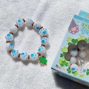 [하프클럽/알티피아]DIY 냥이 행운의 팔찌 만들기 키트 4P 비즈 꾸미기