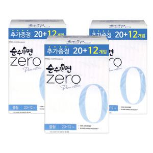 순수한면 제로 생리대 중형 32매x3팩 96매 최신제조상품 