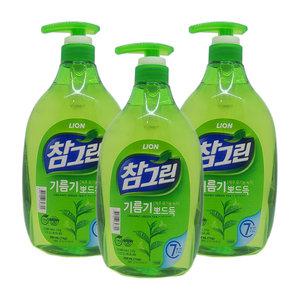 참그린 기름기 뽀드득 녹차 주방세제 1kg 용기 3개