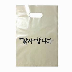 감사합니다 글자 비닐 봉투 선물 쇼핑백 22x32 100개
