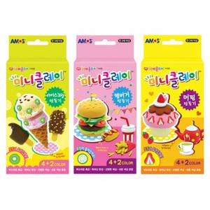 아모스 미니 클레이 만들기 음식 시리즈 3종 점토 놀이 집중력 발달