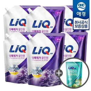 리큐 얼룩제거 올인원 액체세제 리필 2.1L x6개 (+세제300ml 증정)